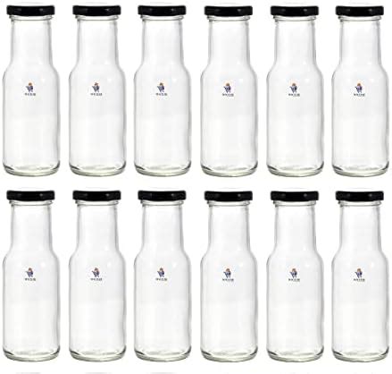 Machak 200 ml Glass Bottles for Milk, Juice with Rust Proof & Airtight ...