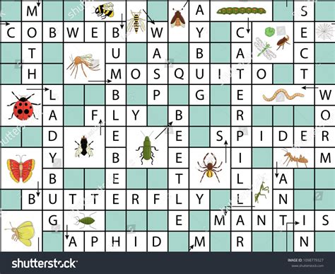 Vector Seamless Pattern Crossword Puzzle Bright Stock Vector (Royalty ...