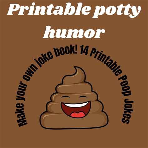 Printable Poop Joke Book 14 Pages of Potty Humor - Etsy