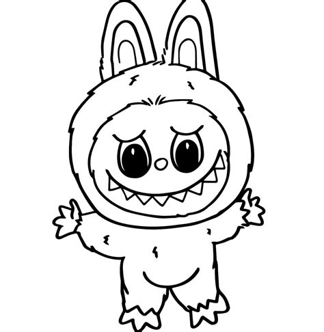 Labubu Printable Coloring Page – Free download and print for you.
