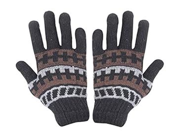 Buy Devil Men and Women Woollen Thermal Thick Knitted Winter Gloves ...