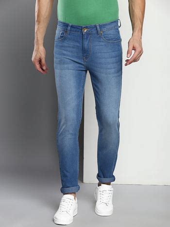 Men's Medium Blue Slim Fit Mid Rise Denim Jeans – DENNIS LINGO