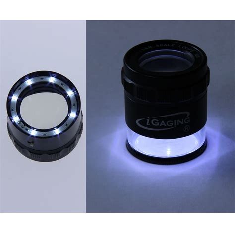 Buy iGaging Stand Measuring Magnifier Comparator 7 LED Lighted Loupe ...