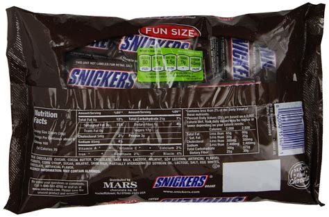 Snickers Fun Size Nutrition Facts