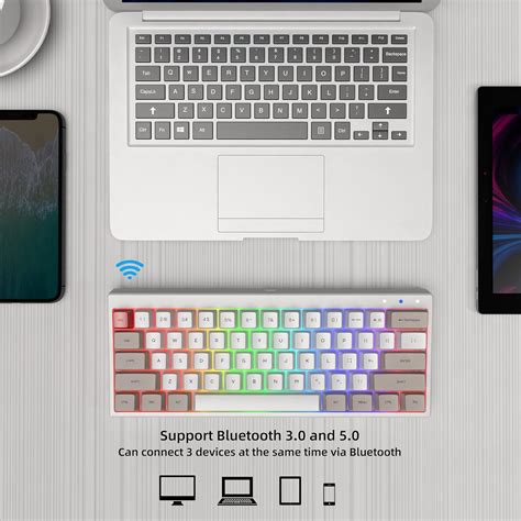 Ractous RTK61BP 60% Wireless Mechanical Gaming India | Ubuy