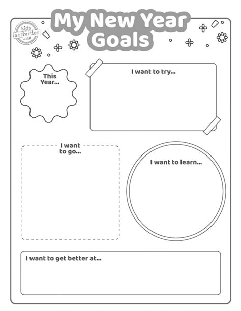 New Year Goals Template For Kids | Kids Activities Blog
