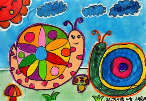 蜗牛/少儿绘画作品/儿童画/网络美术馆_中国少儿美术教育网