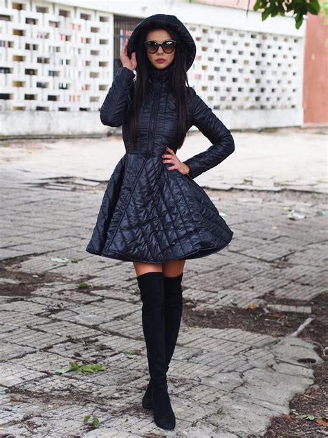 Extravagant Black Quilted Jacket,Women quilted coat,Black peplum ...