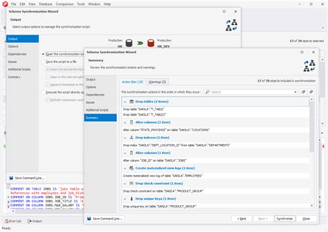 Schema Compare 的图像结果