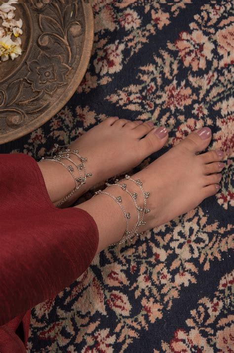 Gracey Silver Anklets – Do Taara