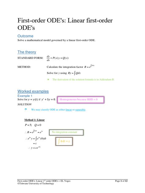 Linear ODE 的图像结果
