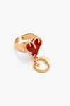Buy Gold Plated Stones Bisou Love Links Initial Ring by Outhouse Online ...