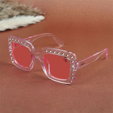 Buy Pink Square UV Protection Kids Sunglasses - Woggles