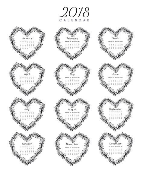 Heart calendar design free Images - Free Download on Freepik