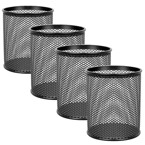 Isharth Metal Mesh Pencil Holder Round Pen Cups For Desk Organizer ...