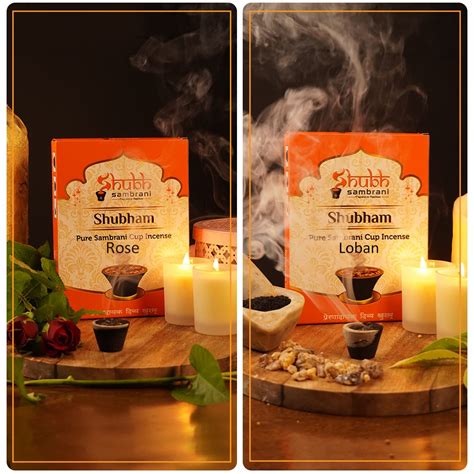 Sri Astro Vastu Sambrani Flavor Cups - LOBAN Rose Sambrani Incense ...