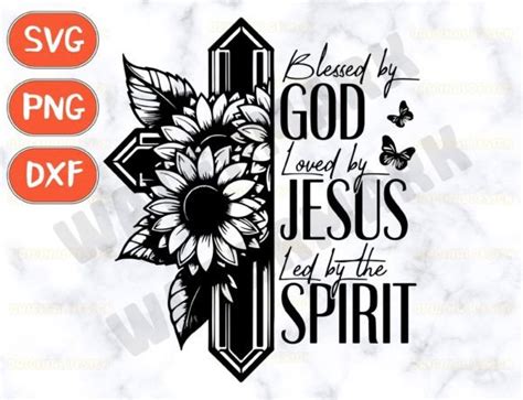 Engraved Hammer Blessed By God Loved By Jesus Svg, Religious Bible ...