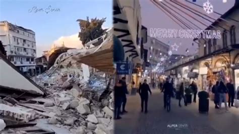 恍如隔世！土耳其地震前后对比差异巨大，从一片繁荣变得只剩废墟_腾讯视频