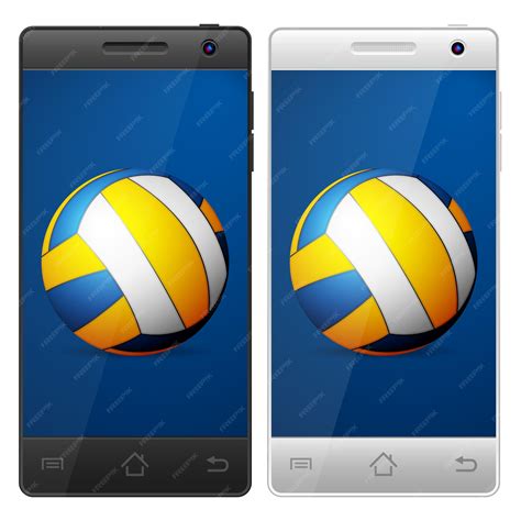 Smartphone volleyball | Premium Vector