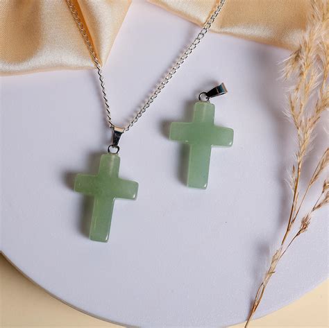Green Aventurine Cross Pendant | Faith in Abundance