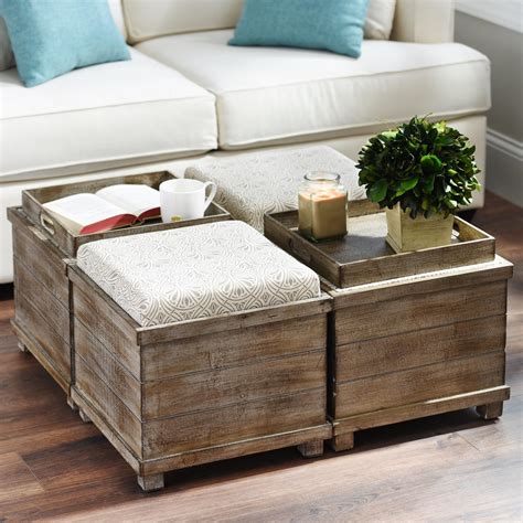 Styling Your Living Room With An Ottoman And Coffee Table Combo ...
