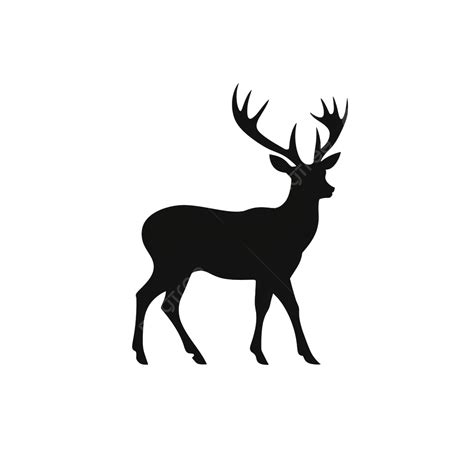 Deer Wild Animal Silhouette, Deer, Silhouette, Roe Deer PNG Transparent Image and Clipart for ...