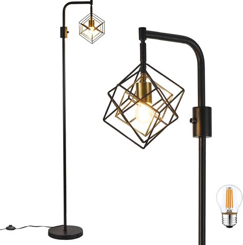 BEHIYA Dimmable Farmhouse Floor Lamp for Living Room, 1 Light Rustic ...