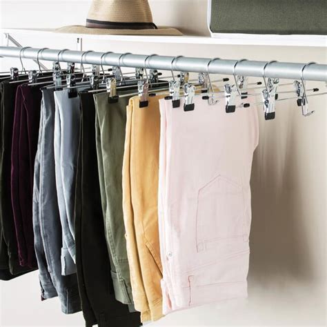 OSTO Heavy-Duty Add-On Metal Skirt Hangers with Adjustable Clips 20 ...