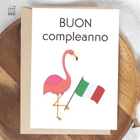 Printable Italian Birthday Card Buon Compleanno happy Birthday in ...
