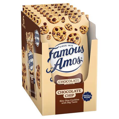 Famous Amos Bite-Size Chocolate Chip Cookies - 3oz - 6ct Display Box