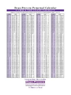 Depo-Provera Perpetual Calendar - Kadena Air Base / depo-provera ...