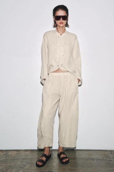 Women's Linen Trousers | ZARA India
