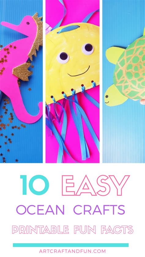 10 Easy Ocean Crafts For Preschool With Printable Fun Facts - | Ocean ...