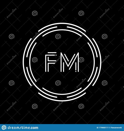 Design Logo Modern Vector Art PNG, Monogram Fm Logo Vector Modern Clean ...