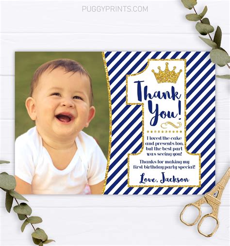1st Birthday Thank You Cards