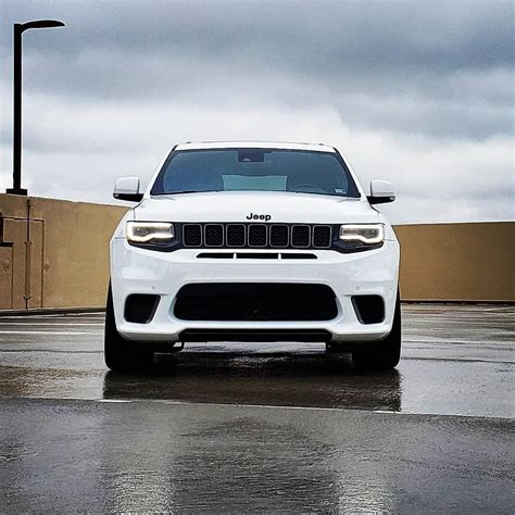 White Trackhawk Jeep SUV