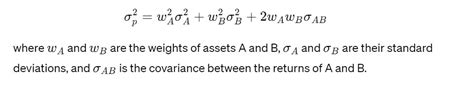 Image result for Portfolio Variance Example