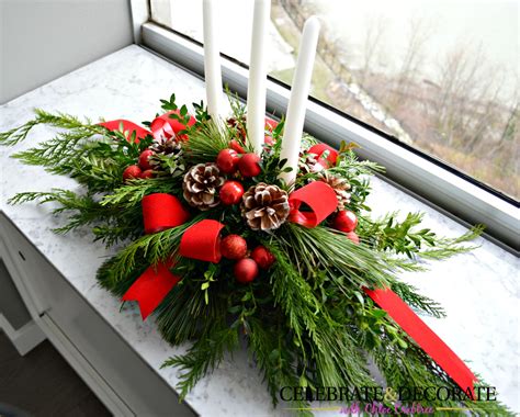 DIY Evergreen Christmas Centerpiece - Celebrate & Decorate