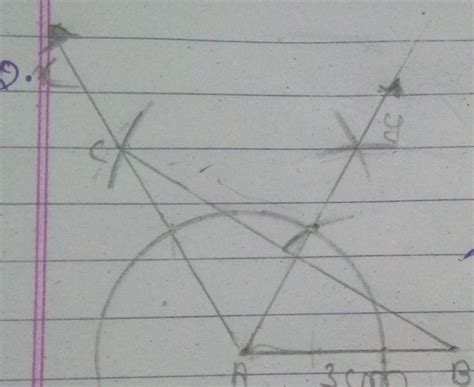 Draw a triangle ABC in which angle A=120°and AB=AC=3cm .Draw the ...