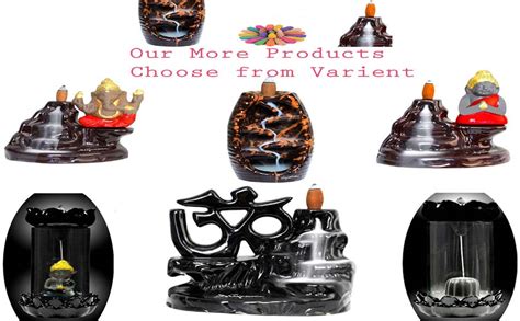ROGZA Ceramic Shivling Design, Smoke Backflow Incense Burner Cone ...