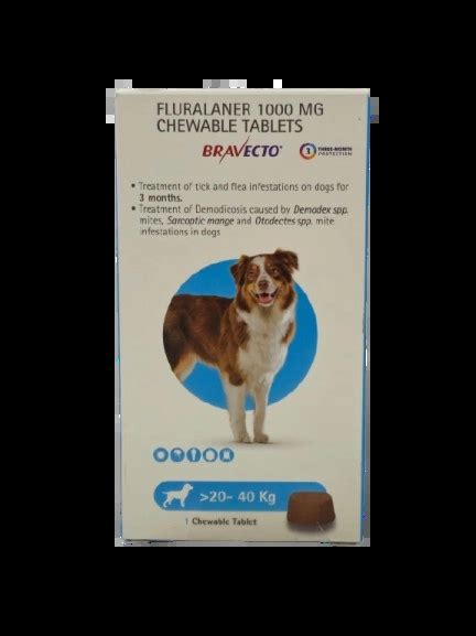 Bravecto 1000 mg - Tick & Flea Protection for Large Dogs