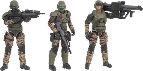 Buy HALO 4” 3 Figure Pack Assortment - UNSC Marines with Weapons Fans ...