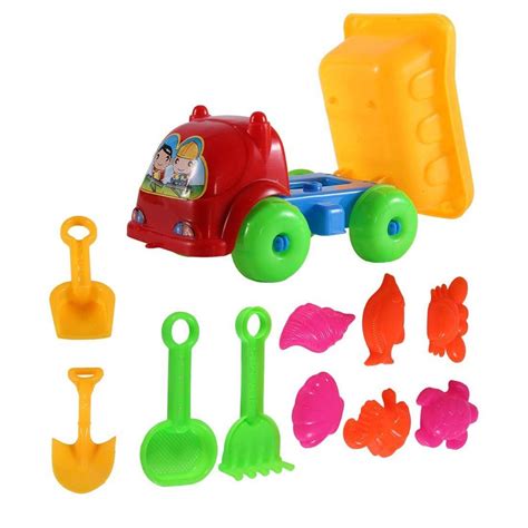 11Pcs/Set Unique Children Kids Beach Playing Truck Sand Dredging Toy ...