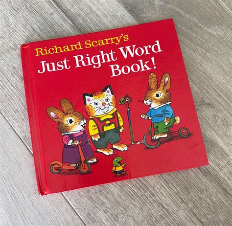 Vintage 1990 Richard Scarrys Just Right Word Book - Etsy