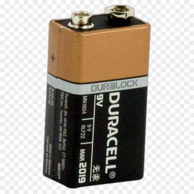 9V Duracell Battery High Resolution PNG - Pngsource