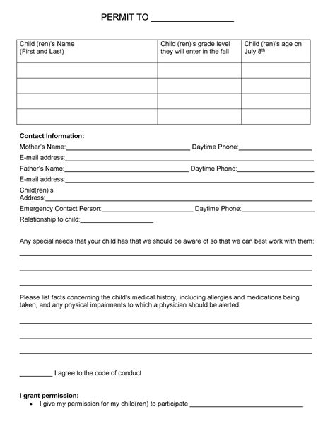 35 Permission Slip Templates & Field Trip Forms