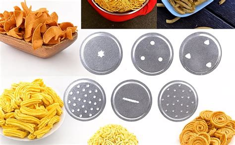 GS Steel Sev Sancha Machine with 6 Free Different Jali for Making ...