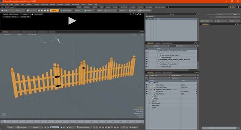 3D Scalloped Fence Section model | 3D Molier International