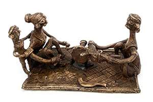 Buy South Indian Arts Brass Antique Sculpture of Complete Family ...