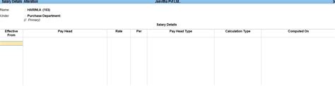 Example Payroll Tally Prime in Tamil